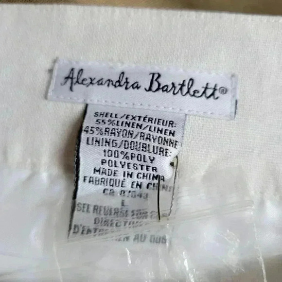 Vintage Alexander Bartlett Linen &Rayon  Jacket overlay Lace Large - Picture 2 of 10